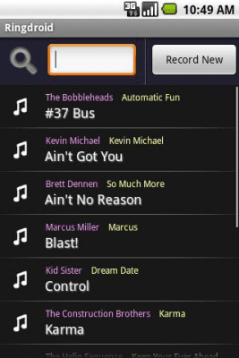 Screenshot of the application Ringdroid - #2