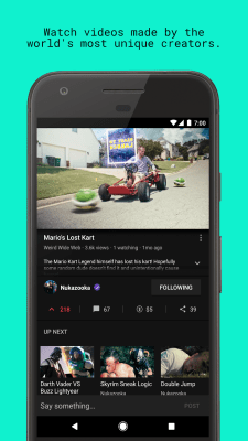 Screenshot of the application Vidme - #2
