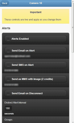 Screenshot of the application iSpyConnect - #5