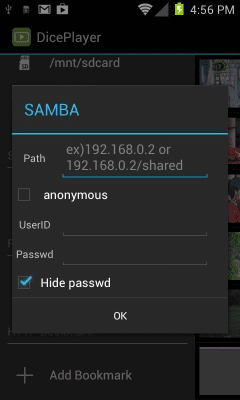Screenshot of the application DicePlayer - #2