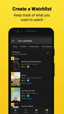 Screenshot of the application IMDb Movies & TV - #6