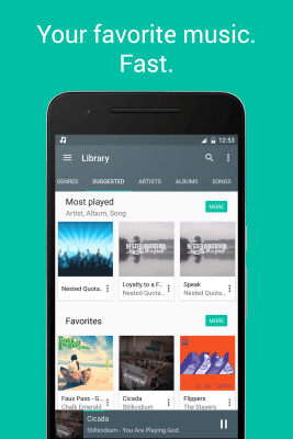 Screenshot of the application Shuttle Music Player - #3