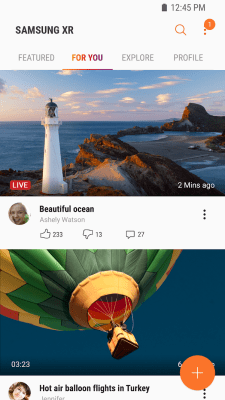 Screenshot of the application Samsung XR - #2