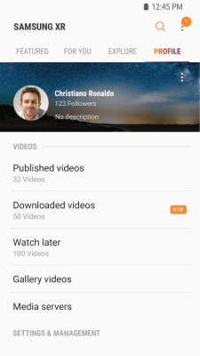 Screenshot of the application Samsung XR - #4