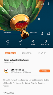 Screenshot of the application Samsung XR - #6