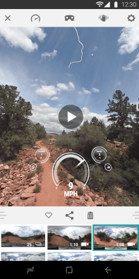 Screenshot of the application Garmin VIRB - #2