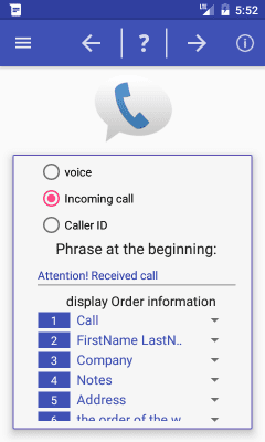 Screenshot of the application Talking Informant - #3