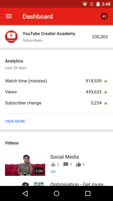 Screenshot of the application YouTube Creative Studio - #2
