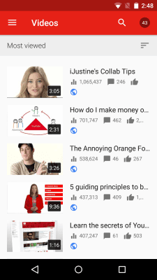 Screenshot of the application YouTube Creative Studio - #3