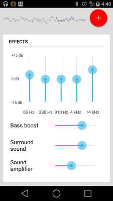 Screenshot of the application Equalizer - #3