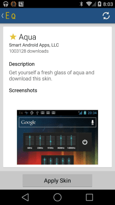 Screenshot of the application Equalizer - #5
