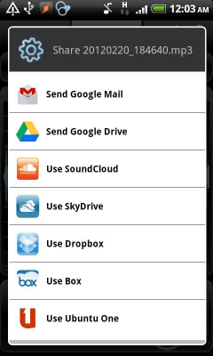 Screenshot of the application RecForge Lite - Audio Recorder - #7