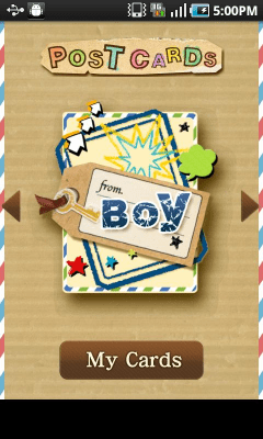 Screenshot of the application Creating Postcards! - #2