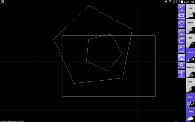 Screenshot of the application AndCAD Demo - #5