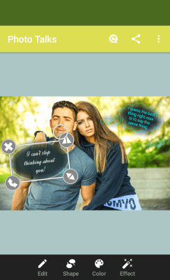 Screenshot of the application Photo talks: speech bubbles - #4