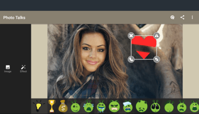 Screenshot of the application Photo talks: speech bubbles - #8