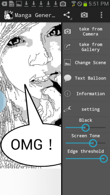 Screenshot of the application MangaGenerator -Cartoon image- - #5