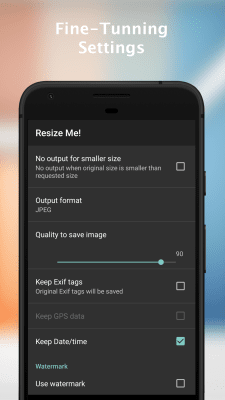 Screenshot of the application Resize Me! - #2