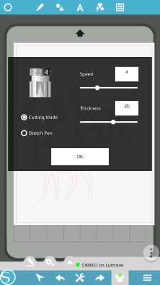 Screenshot of the application Silhouette Studio Mobile - #4