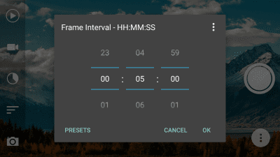 Screenshot of the application Framelapse - #3
