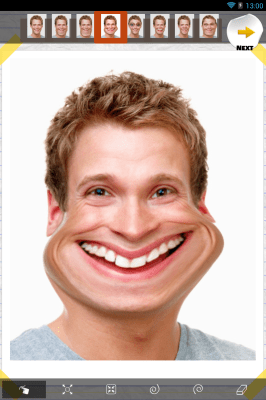 Screenshot of the application Funny Face Effects - #5