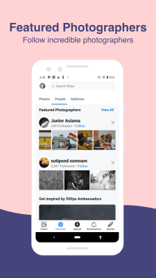 Screenshot of the application 500px – Discover great photos - #2