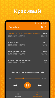 Screenshot of the application Simple Mobile Tools Simple Voice Recorder - #2