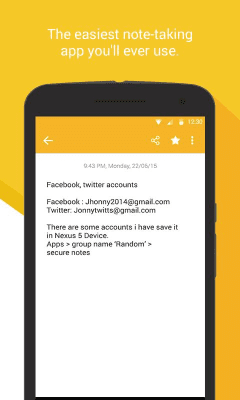 Screenshot of the application Easy Notes - Notepad - #5