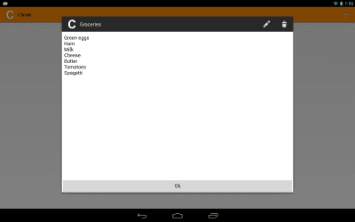 Screenshot of the application CNote - #4