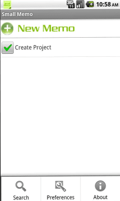 Screenshot of the application Small Memo - #2