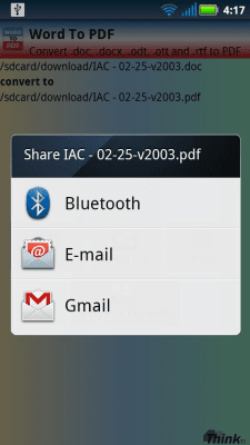 Screenshot of the application Word To PDF (DOC, DOCX) - #4