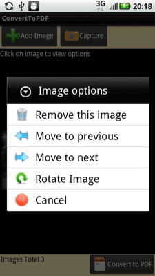 Screenshot of the application Convert To PDF Lite Version - #2