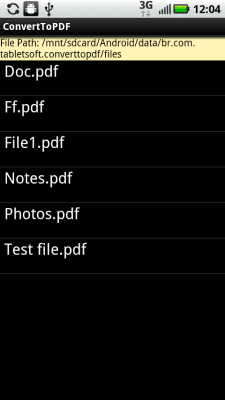 Screenshot of the application Convert To PDF Lite Version - #6