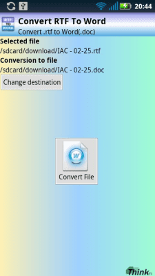 Screenshot of the application RTF to Word (. DOC) - #2