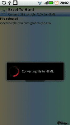 Screenshot of the application Excel to Web Page HTML - #3
