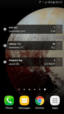 Screenshot of the application Convert Units - #3
