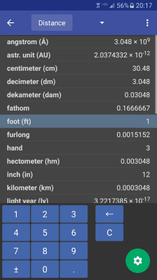 Screenshot of the application Convert Units - #4