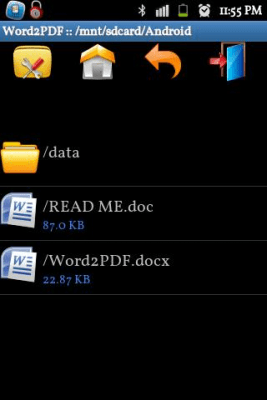 Screenshot of the application Word to PDF Converter - #2