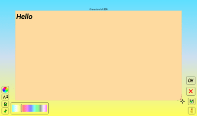 Screenshot of the application Sticker widget - #4