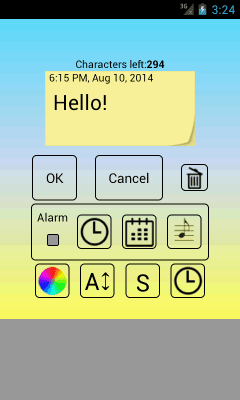 Screenshot of the application TimeSticker - #2