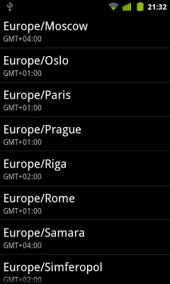 Screenshot of the application TimeZoneDB for ClockSync - #2