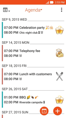 Screenshot of the application ASUS Calendar - #2