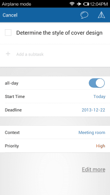 Screenshot of the application Doit.im for Android - #2