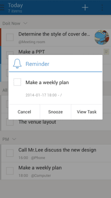 Screenshot of the application Doit.im for Android - #6