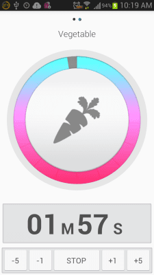 Screenshot of the application Wonder Timer - #2