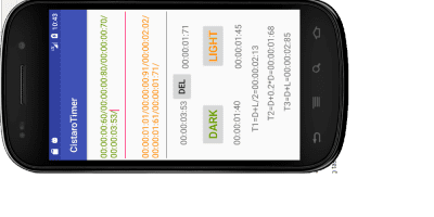 Screenshot of the application CistaroTimer - #2