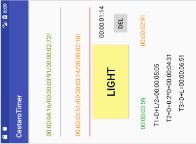Screenshot of the application CestaroTimer - #2