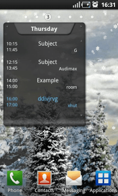 Screenshot of the application TimeTable Lite - #4