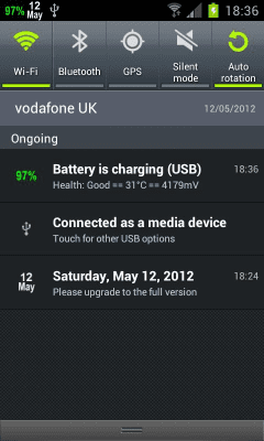 Screenshot of the application Calendar Day In Status Bar - #2