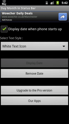 Screenshot of the application Calendar Day In Status Bar - #3